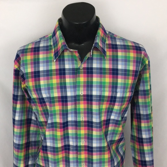 Alan Flusser Other - Alan Flusser mens Button Up Shirt Checker XL